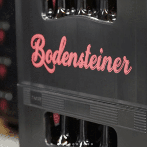 Bodensteiner Logo auf einem Bierkasten